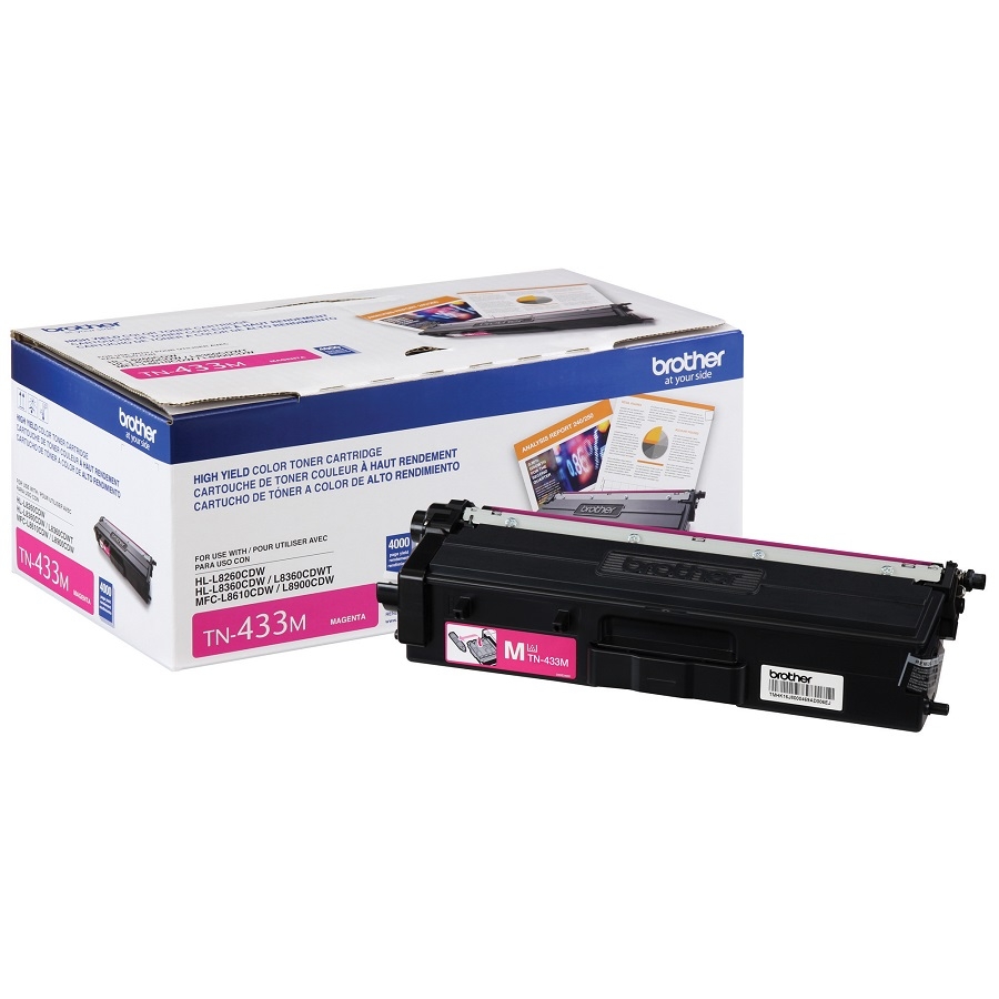 Toner Brother Magenta Tn433M Para Rendimiento De 4000 Paginas Al 5 Por Ciento De Cobertura
