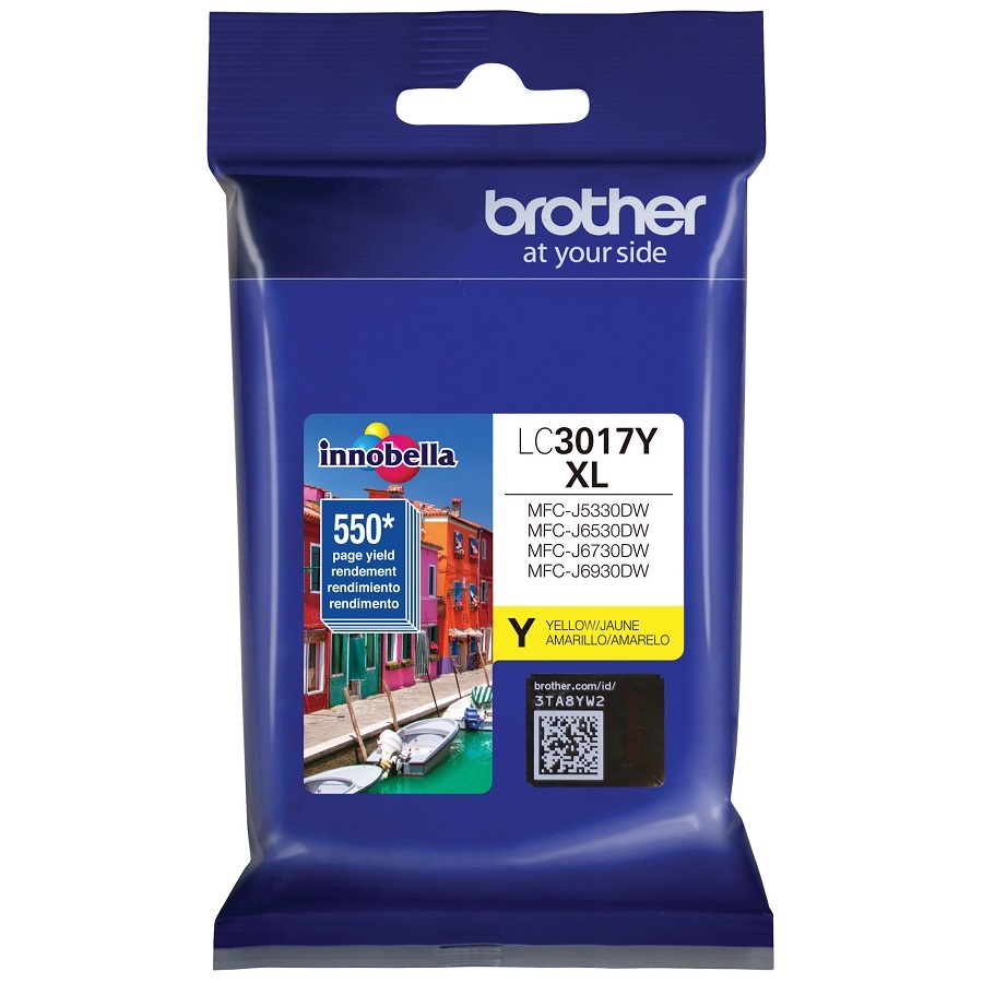 Cartucho De Tinta Amarillo Brother Lc3017Y Rendimiento 550 Paginas Al 5 De Cobertura