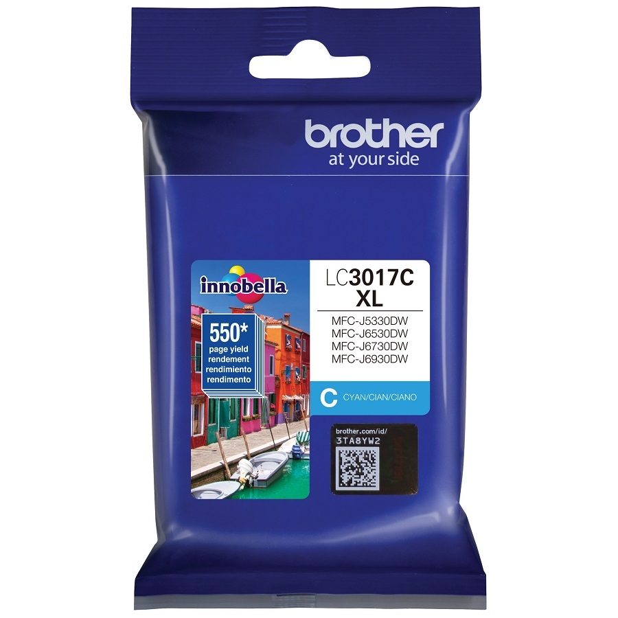 Cartucho De Tinta Cyan Brother Lc3017C Rendimiento 550 Paginas Al 5 De Cobertura