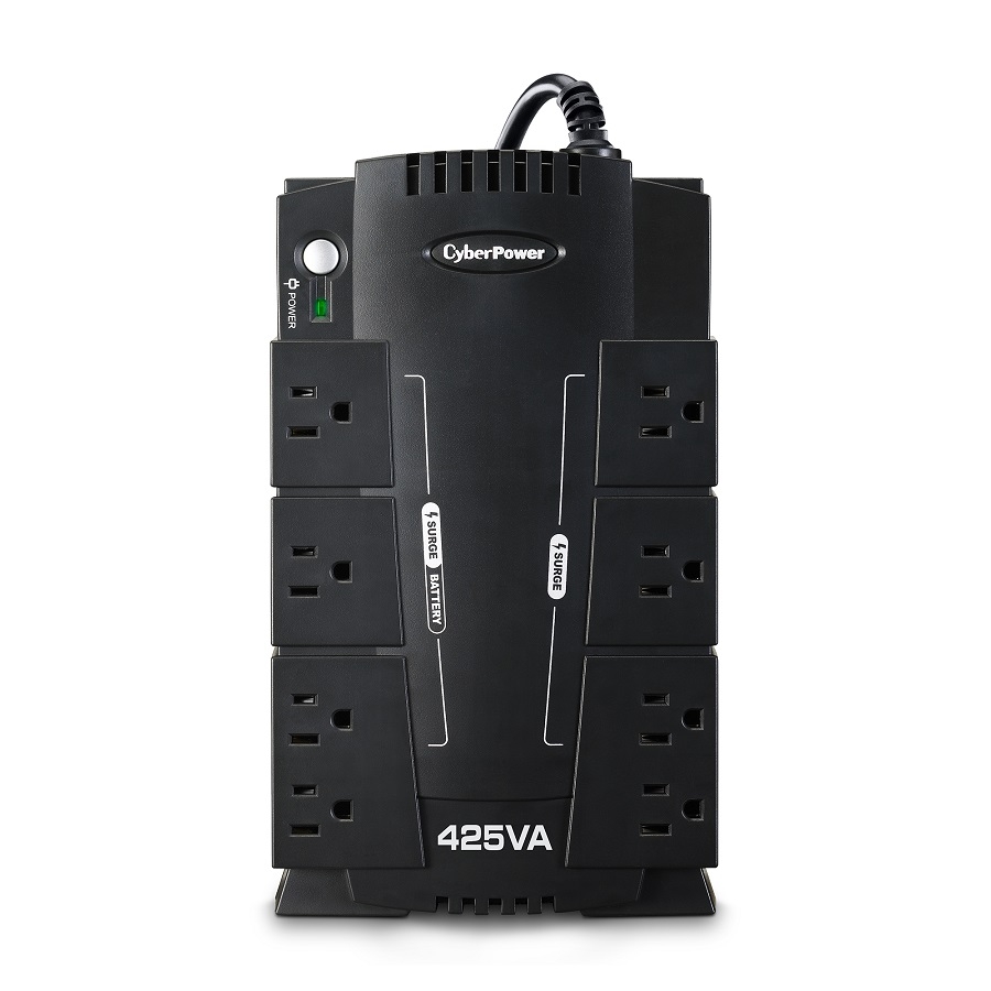 No Break Cyberpower (Cp425Slg) Standby 425Va / 255 W, 8 X Nema 5-15R, (4 Respaldo Y 4 Supresión) 3 Años De Garantía Incluyendo Batería.