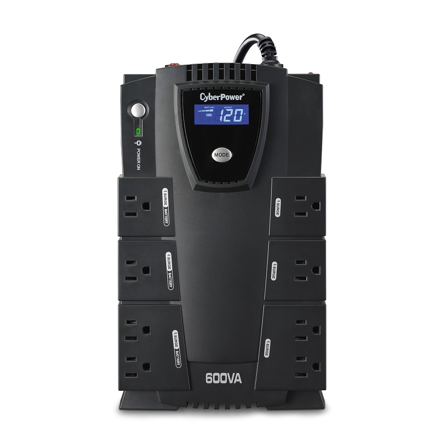 No Break Cyberpower (Cp600Lcd), Standby, 600Va / 340W, 8 X Nema 5-15R, (4 Respaldo Y 4 Supresión) 3 Años De Garantía Incluyendo Batería.