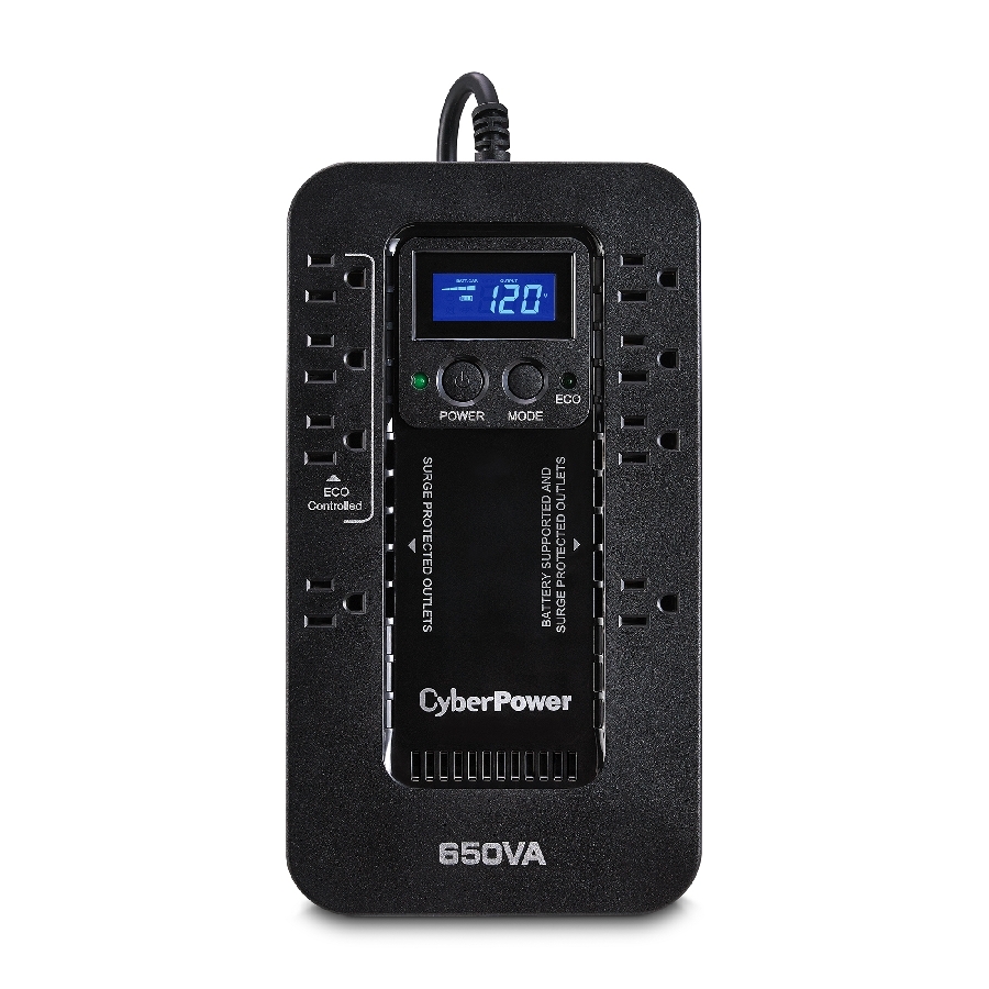 No Break / Ups Cyberpower Modo Eco Ahorrador 650 Va 390 Watts 3 Años De Garantia En Pila Y Equipo