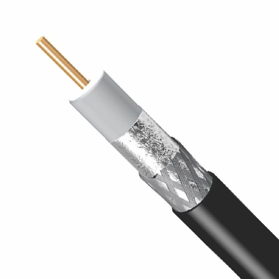 Bobina De Cable Condumex Coaxial Rg-59 Cu Malla 80% 23 Awg Rollo 500 Mts Negro