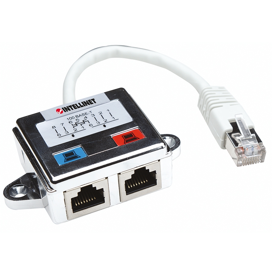 Distribuidor Modular,Intellinet,504195, 1X2 Rj45 Cat 5E