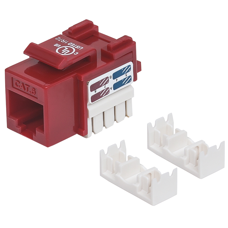Jack,Intellinet,210614, Cat 6  De Impacto (Keystone) Rojo