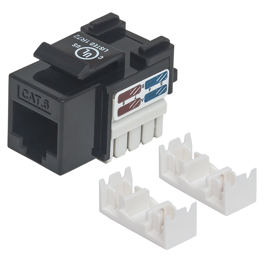 Jack,Intellinet,210720, Cat 6  De Impacto (Keystone) Negro