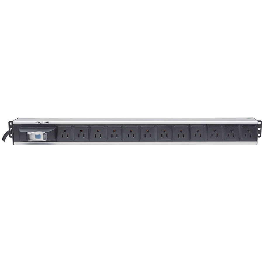 Barra Pdu,Intellinet,713955, 12 Cont. Gab/Rack, Vertical, Contra Corto Circuito