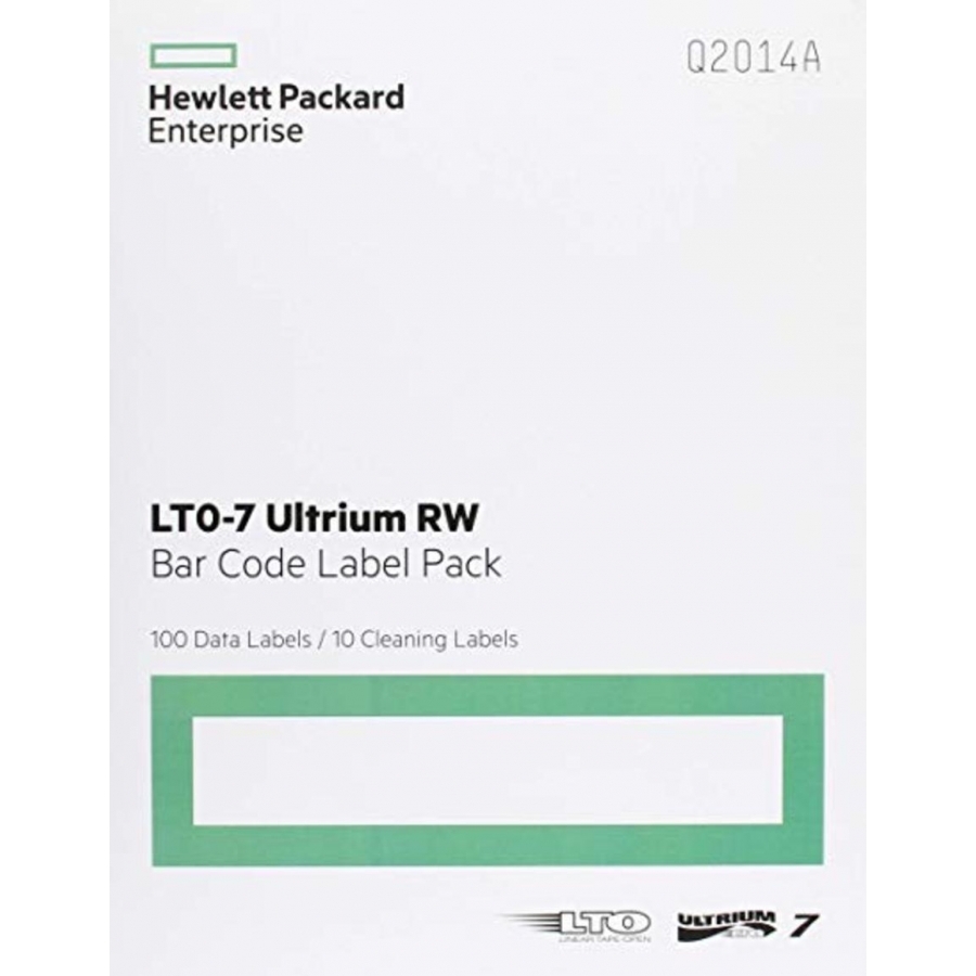 Hpe Paquete De Etiquetas Con Codigo De Barras Lto-7 Ultrium Rw