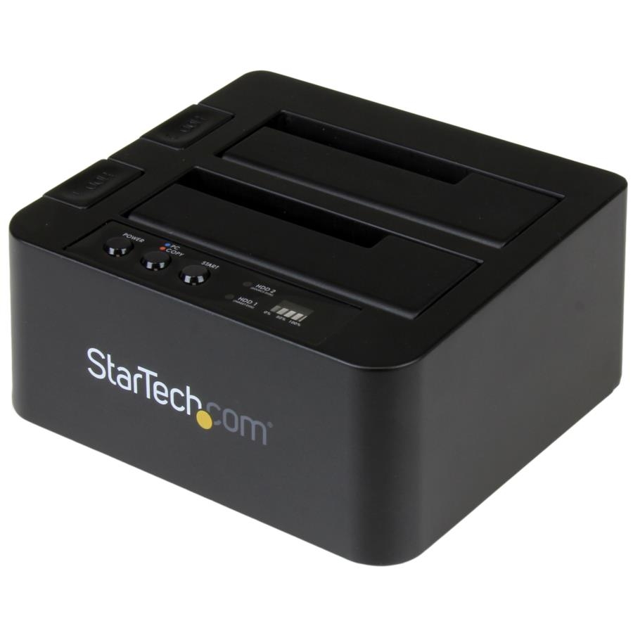 Base Duplicadora Clonadora Autonoma De Discos Duros O Ssd Sata - Copiadora De 2 Bahias - Base De Acoplamiento Usb 3.0 A Sata Iii De 2.5 Y 3.5 - Startech.Com Mod. Sdock2U313R