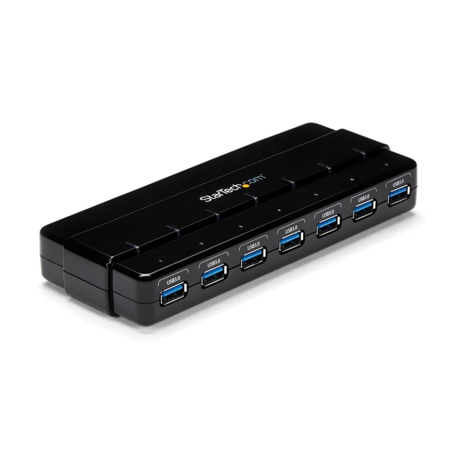 Hub Usb 3.0 De 7 Puertos - Concentrador Usb 3.0 De 7 Puertos - Hub De Escritorio Con Adaptador De Alimentación - Color Negro - Startech.Com Mod. St7300Usb3B