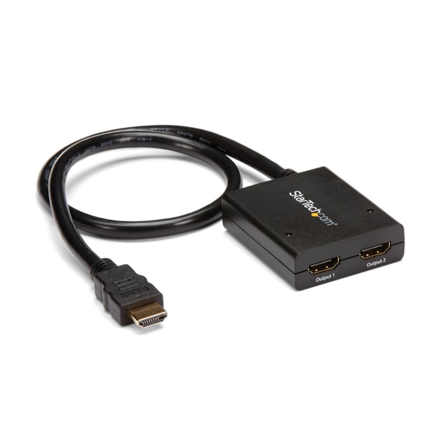 Splitter Hdmi De 2 Puertos - Divisor De Video Hdmi De 2 Puertos - Splitter Hdmi 4K 30Hz De 2X1 Alimentado Por Usb - Startech.Com Mod. St122Hd4Ku