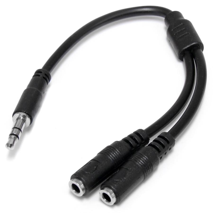 Adaptador Divisor De Cable Estereo Para Audifonos - Cable Splitter Delgado En Y De 3.5Mm Macho A 2X Hembra - Startech.Com Mod. Muy1Mffs