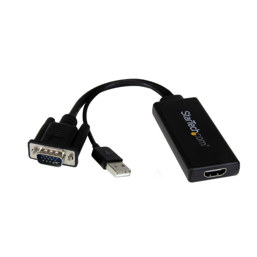 Adaptador Vga A Hdmi Con Audio Y Alimentación Usb  Convertidor Vga A Hdmi Portátil  1080 P - Startech.Com Mod. Vga2Hdu