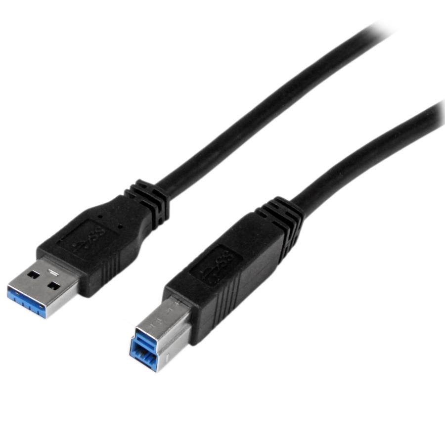 Cable Certificado 2M Usb 3.0 Super Speed Ss Usb B Macho A Usb A Macho Adaptador Para Escáner Impresora - Negro - Startech.Com Mod. Usb3Cab2M