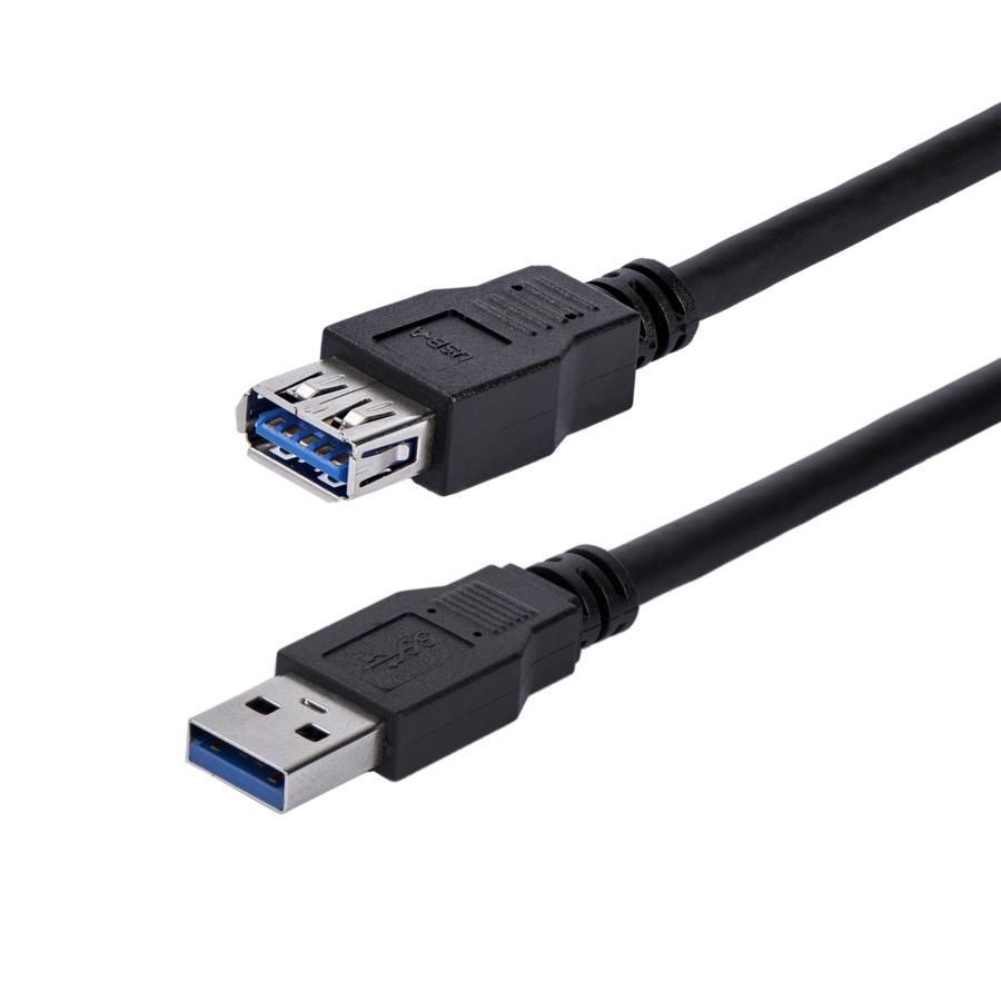 Cable De 1M De Extension Alargador Pasivo Usb 3.0 Superspeed - Macho A Hembra Usb A - Extensor - Negro - Startech.Com Mod. Usb3Sext1Mbk