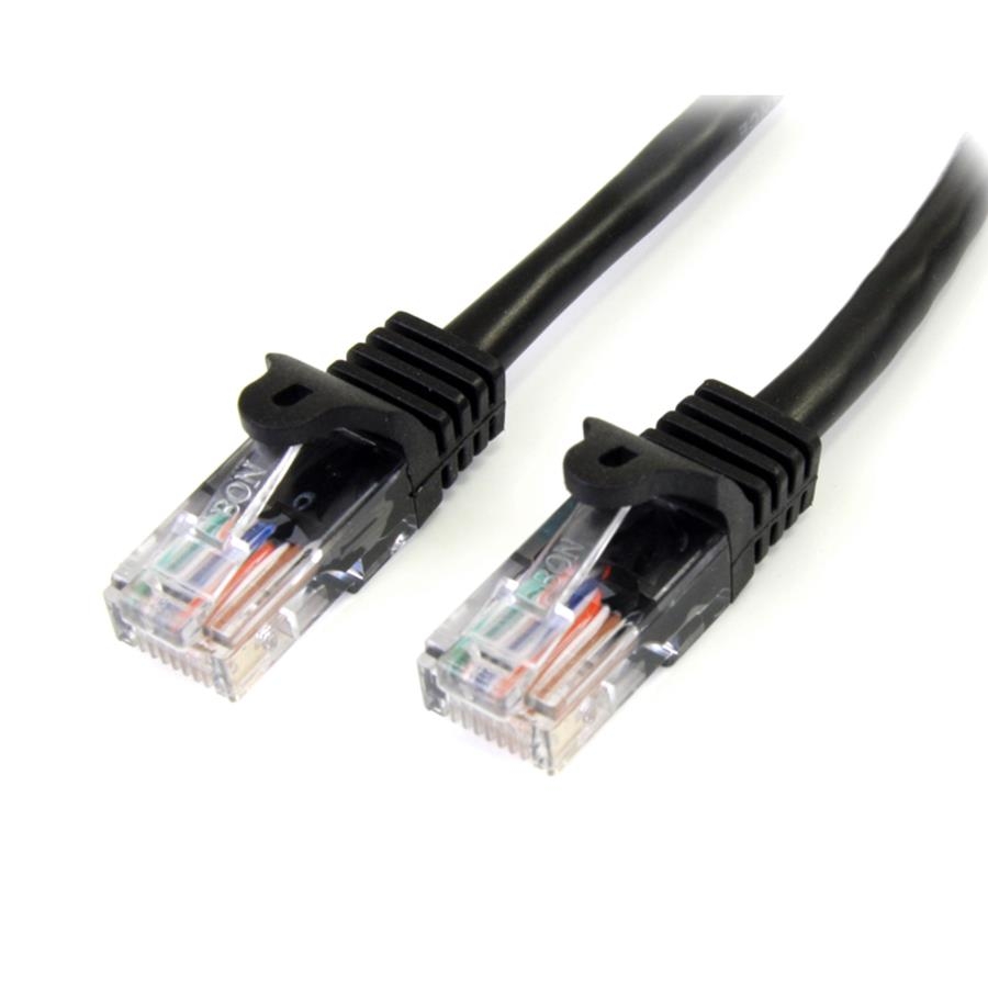 Cable De 10M Negro De Red Cat5E Ethernet Rj45 Sin Enganches - Latiguillo Snagless - Startech.Com Mod. 45Pat10Mbk