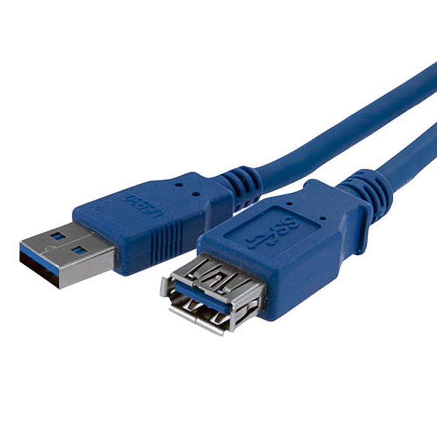 Cable De 1M De Extensión Alargador Pasivo Usb 3.0 Superspeed - Macho A Hembra Usb A - Extensor - Azul - Startech.Com Mod. Usb3Sext1M