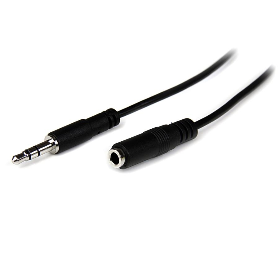 Cable De Audio De 2M De Extensión De Audifonos Mini-Jack 3.5Mm Estereo Macho A Hembra - Delgado - Startech.Com Mod. Mu2Mmfs