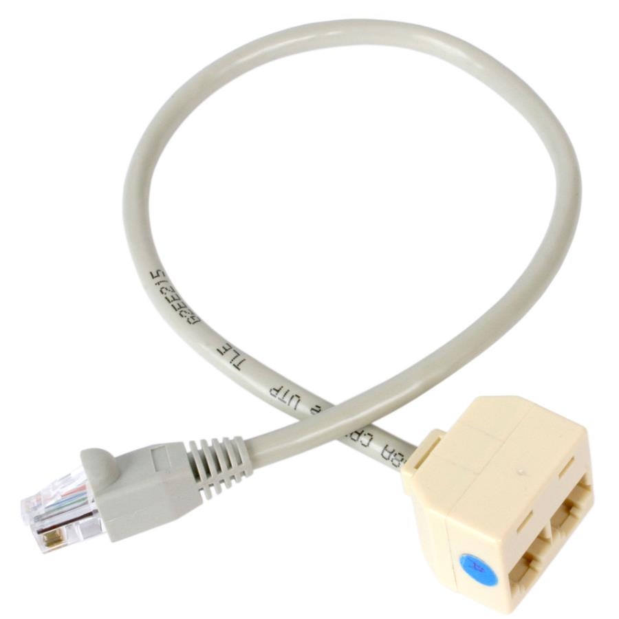 Cable Adaptador Multiplicador Divisor Splitter Rj45 2 A 1 - Hembra A Macho - Divisor Splitter Para Cable De Red Ethernet Rj45 - Startech.Com Mod. Rj45Splitter