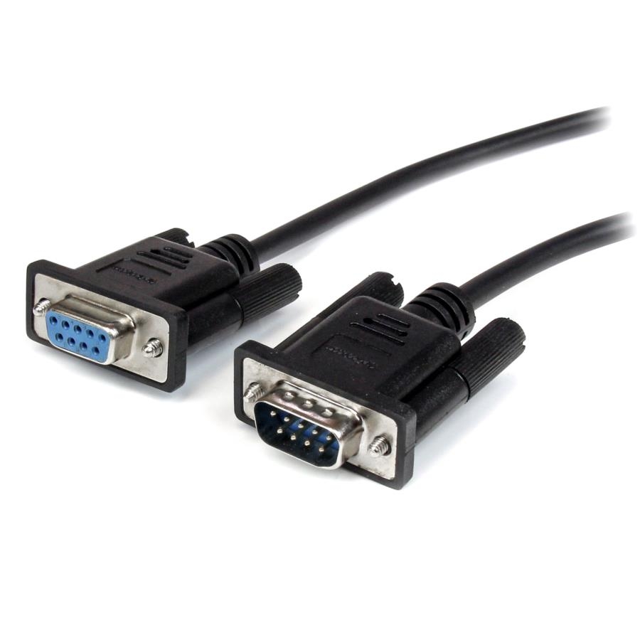 Cable De 3M De Extension Directo Straight Through Serial Rs232 Video Pantalla Ega Db9 Macho A Hembra - Extensor Negro - Startech.Com Mod. Mxt1003Mbk