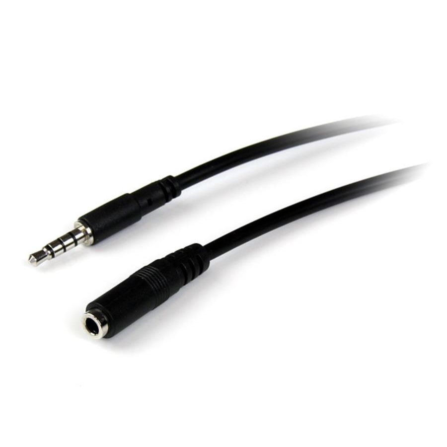 Cable De Audio De 2M Extensor De Audífonos Y Diadema Headset Mini-Jack Con Plug De 3.5Mm Y 4 Pines Macho A Hembra - Startech.Com Mod. Muhsmf2M