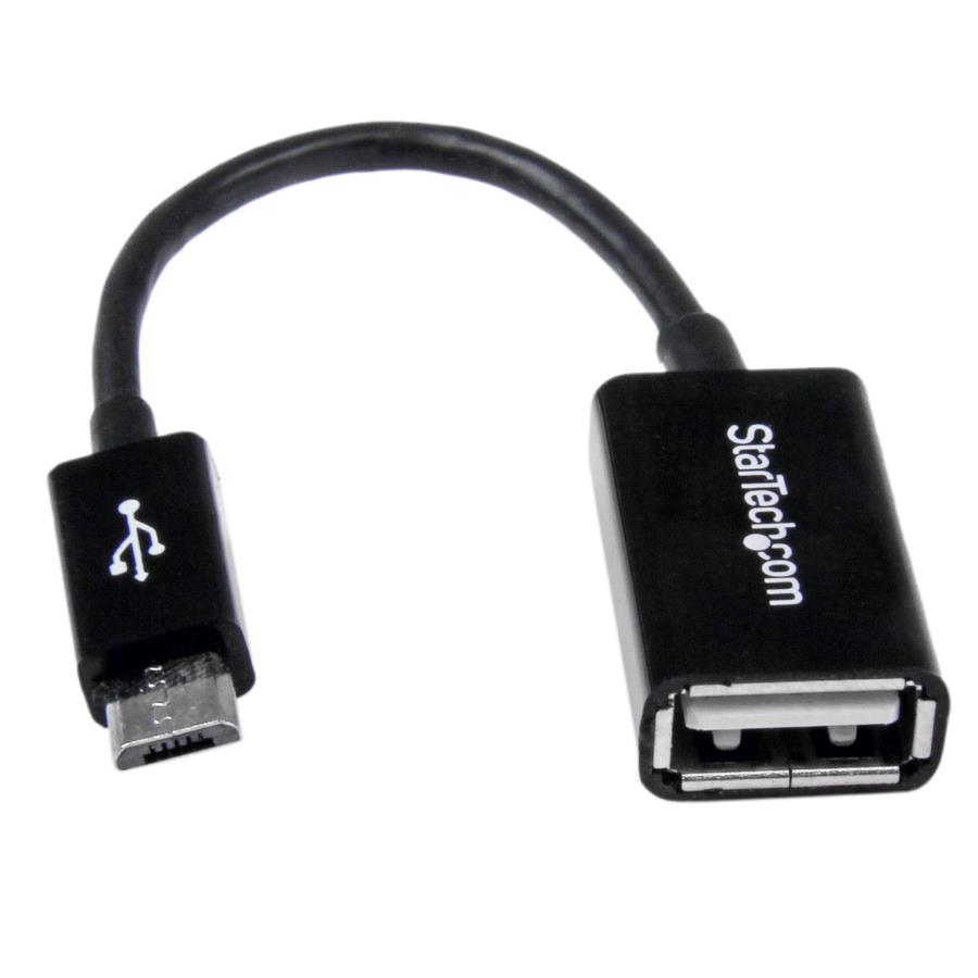 Cable Adaptador De 12Cm Micro Usb Macho A Usb A Hembra Otg Para Tablets Smartphones Teléfonos Inteligentes - Negro - Startech.Com Mod. Uusbotg