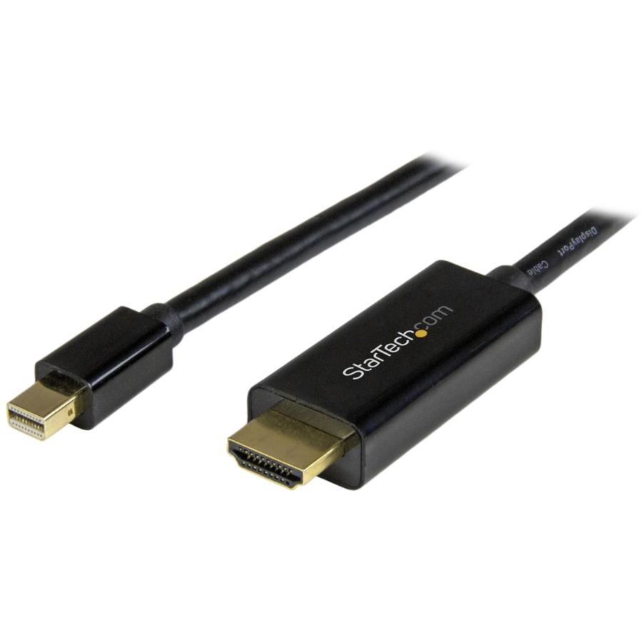 Cable Adaptador De 3M Mini Displayport A Hdmi - 4K 30Hz - Ultrahd - Cable Con Adaptador Incluido - Negro - Startech.Com Mod. Mdp2Hdmm3Mb
