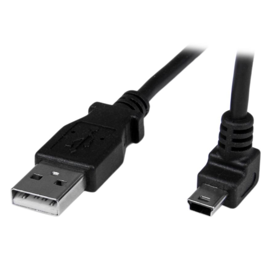 Cable Adaptador 1M Usb A Macho A Mini Usb B Macho Acodado En Ángulo Hacia Arriba Para Teléfonos Tablets Dispositivos Móviles - Startech.Com Mod. Usbamb1Mu