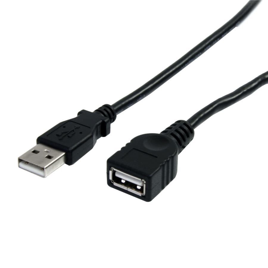 Cable De 0.9M De Extensión Usb 2.0 De Alta Velocidad Hi Speed - Macho A Hembra Usb A - Extensor - Negro - Startech.Com Mod. Usbextaa3Bk