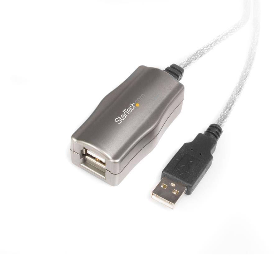 Cable De Extension Alargador De 4.5M Extensor Activo Usb 2.0 - Soporta Conexion En Cascada De Hasta 5 Niveles - Macho A Hembra Usb A - Startech.Com Mod. Usb2Faaext15