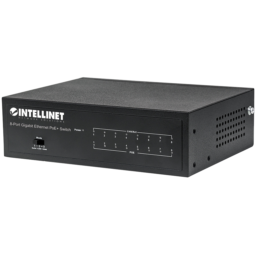 Poe Switch,Intellinet,561204, Gb  8 Ptos 30W/Pto,  60W