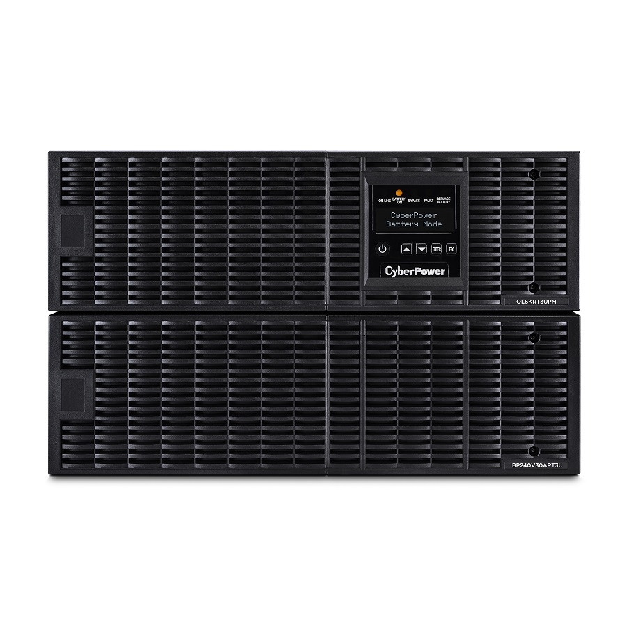No Break Cyberpower Ol6Krt 6000Va / 5400W, Online, Entrada 200 - 240 Vac / Salida 200 - 240 Vac. Convertible Torre/Rack 6U, 2 Nema L6-20R, 2 Nema L6-30R 3 Años Incluye Batera.