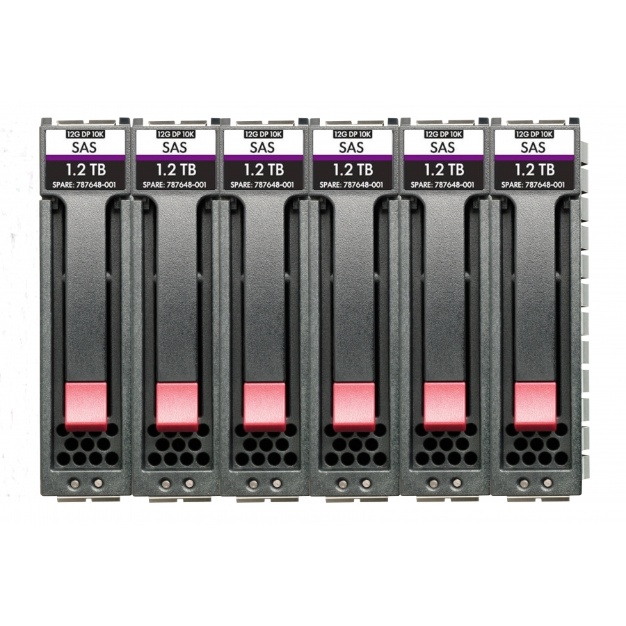 Paquete De Disco Duro Hpe Msa 10.8Tb Sas 10K Sff 6Pk Hdd Bdl  (6 X 1.8 Gb)