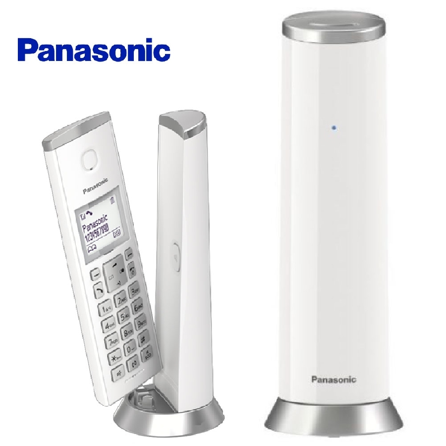 Telefono Panasonic Kx-Tgk210W Inalambrico Pan Lcd 1.5 Blanco Teclado Iluminado Altavoz 50 Numeros En Directorio 50 Numeros Identificador 40 Tonos Bloqueo De Llam (Blanco)