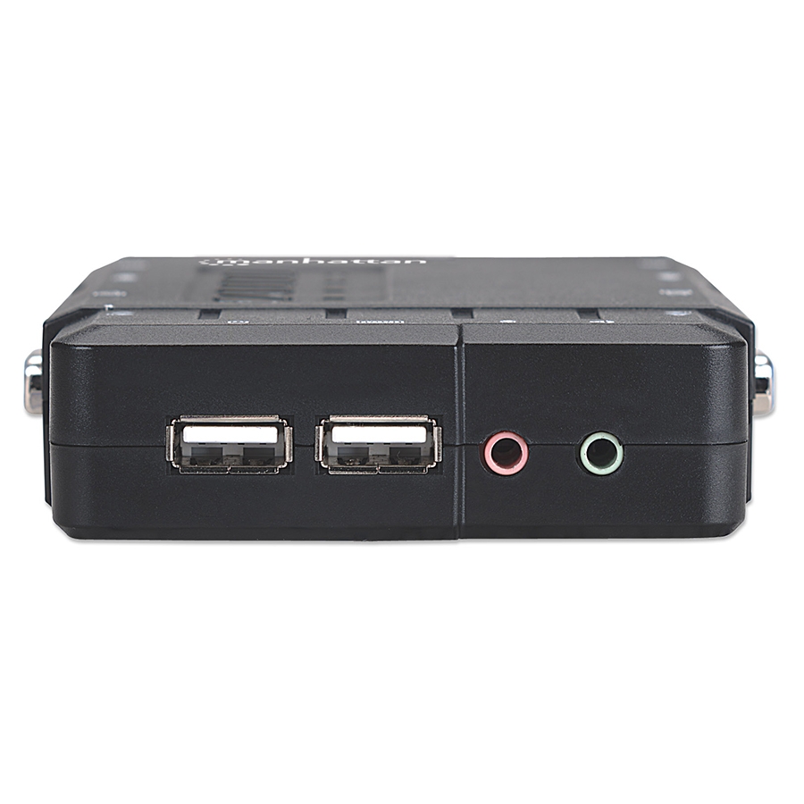 Switch Kvm,Manhattan,151269, Desktop Usb 4:1 Con Cables+Audio