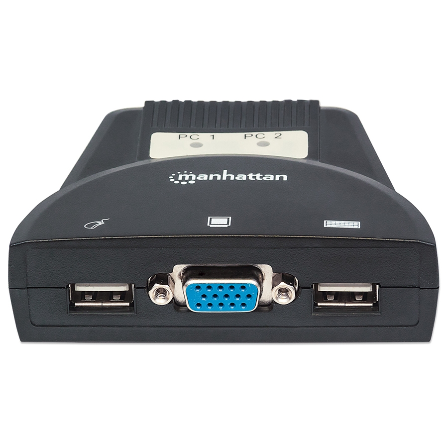 Mux Kvm ,Manhattan,151245,Mini Usb 2:1 Con Cables+Audio
