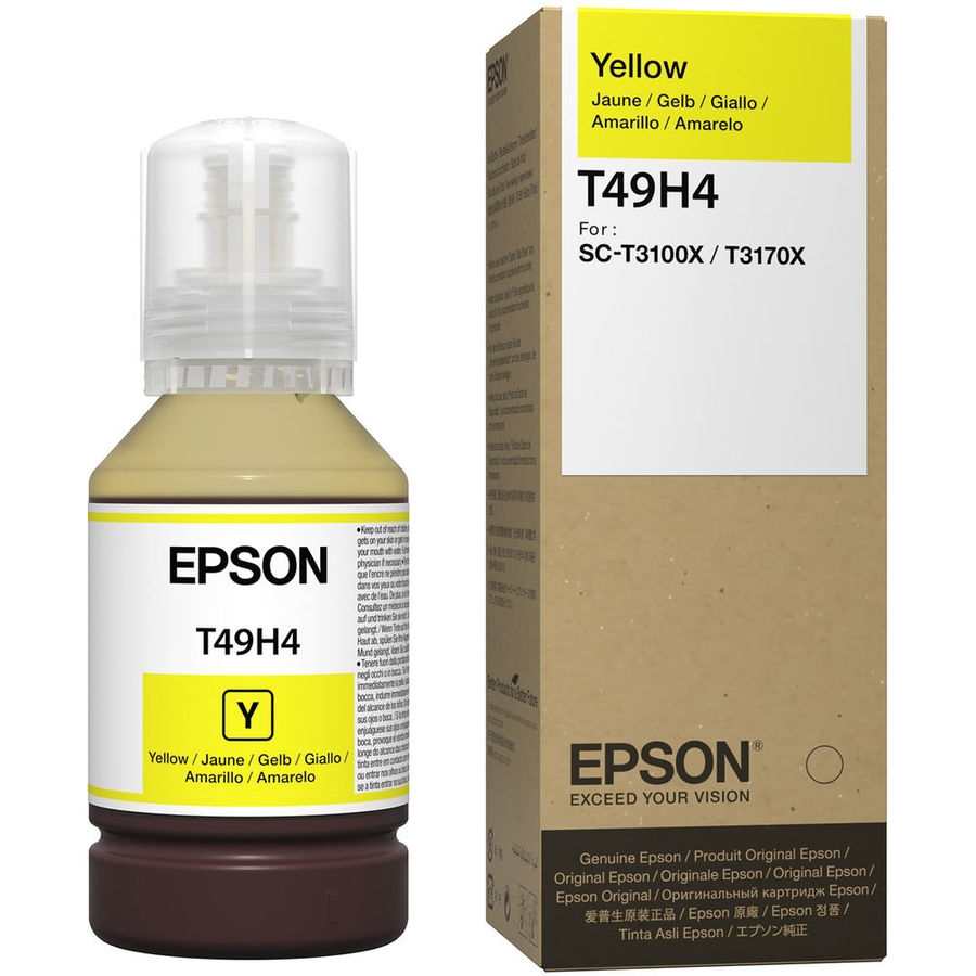 Cartucho Epson Modelo T49H Amarillo, Para Plotter T3170X (140 Ml)