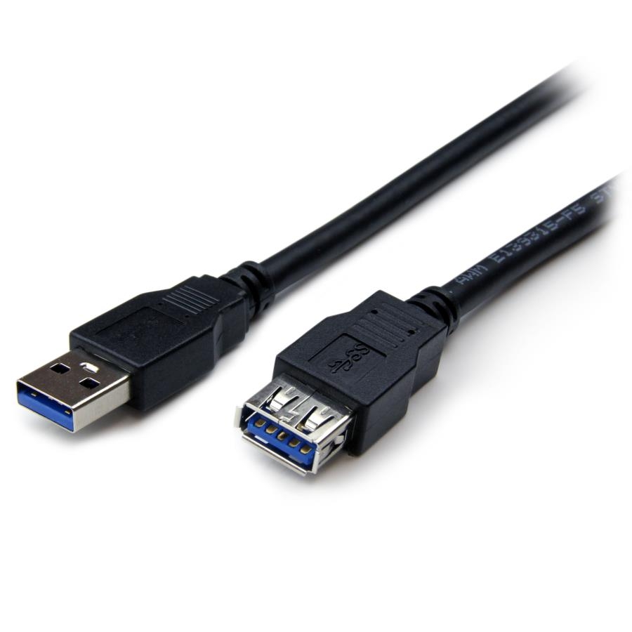 Cable De 2M De Extension Alargador Pasivo Usb 3.0 Superspeed - Macho A Hembra Usb A - Extensor - Negro - Startech.Com Mod. Usb3Sext2Mbk