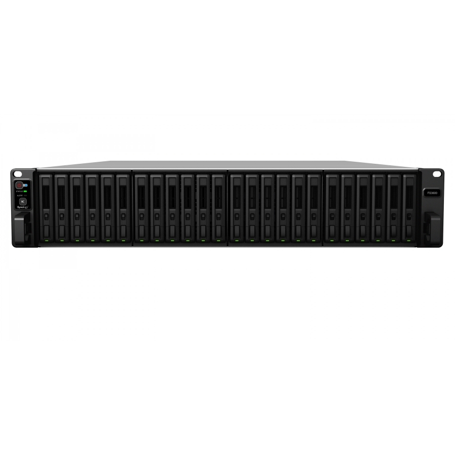 Flashstation Synology Fs3600 24 Bahias/ Hasta 92.16 Tb /Intel Xeon D-1567 /Doce Nucleos 2.7 (Turbo) Ghz/16 Gb Ddr4/Usb 3.0 X2/ Rj-45 10Gbe Lan X 2/ Rj45 1Gbe Lan X 4/Intercambio En Caliente