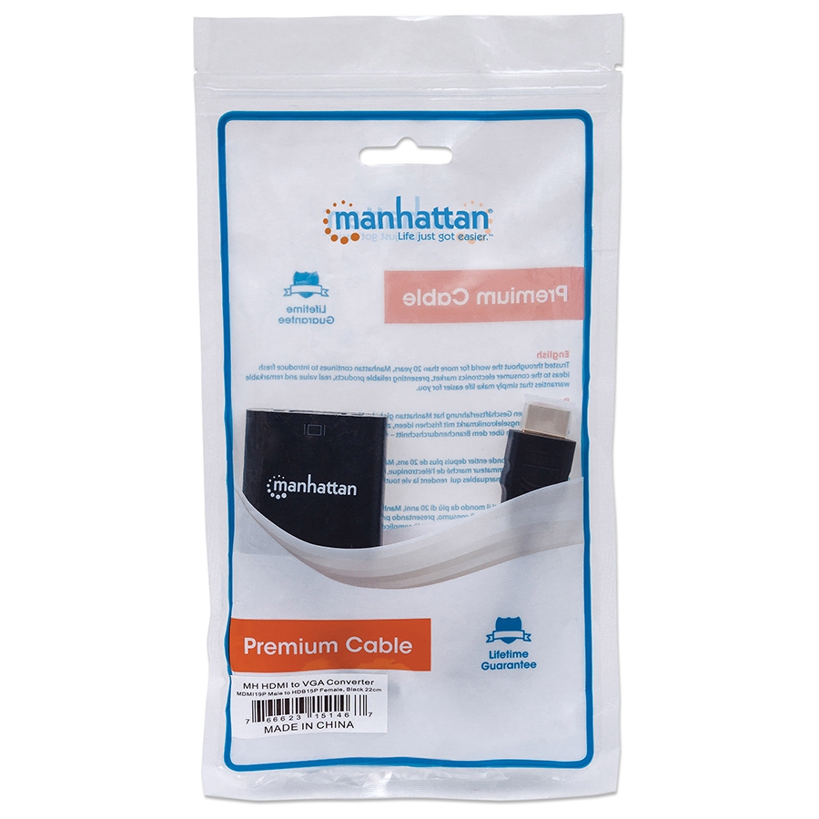 Convertidor,Manhattan,151467, Video Hdmi A Svga, Bolsa
