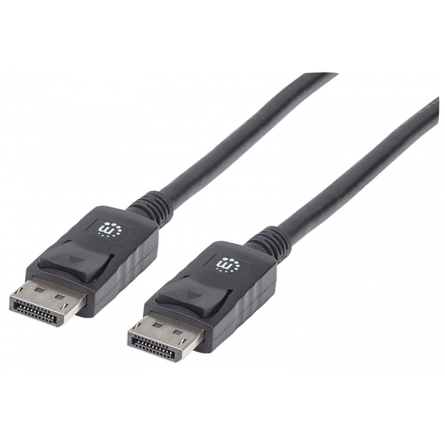 Cable Displayport,Manhattan,306935, V1.2 M-M 1.0M Negro 4K60Hz