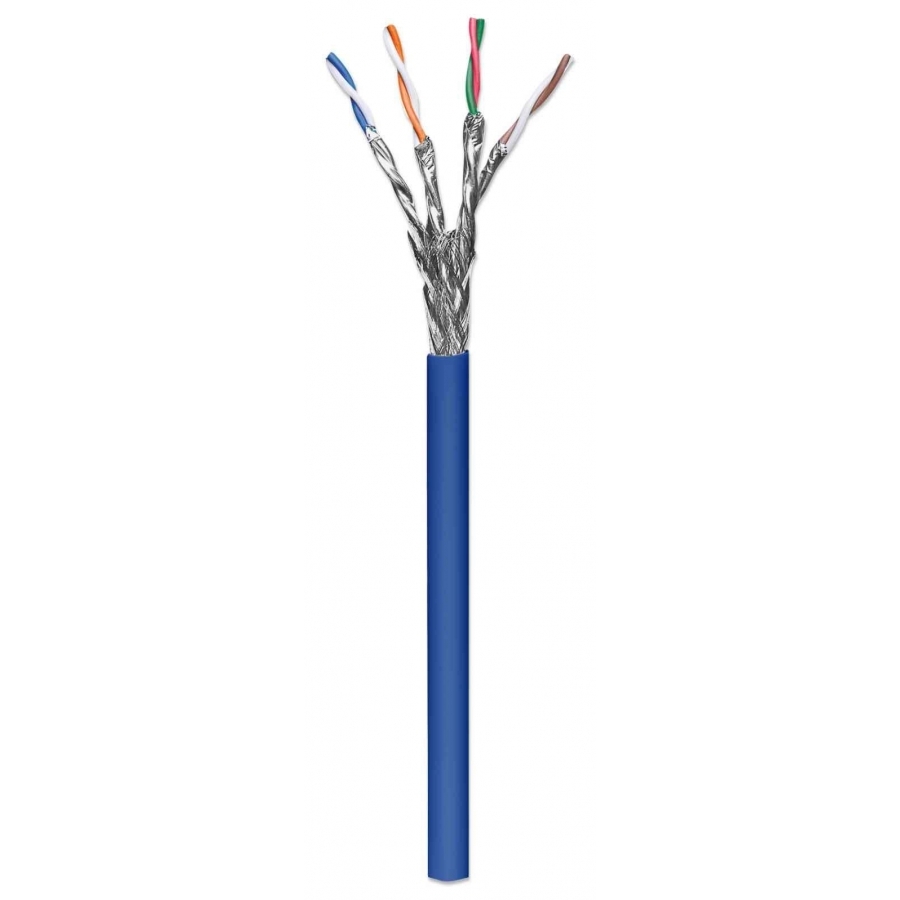 Bobina,Intellinet,705042, Cat 6A Sftp 305M Solida Azul, 100% Cobre