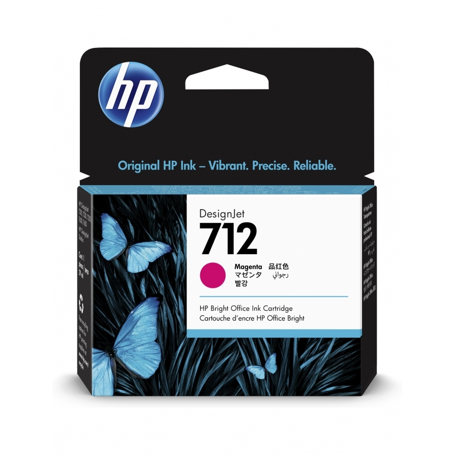 Cartucho De Tinta Hp Designjet 712 Magenta, 29 Ml, (3Ed68A)