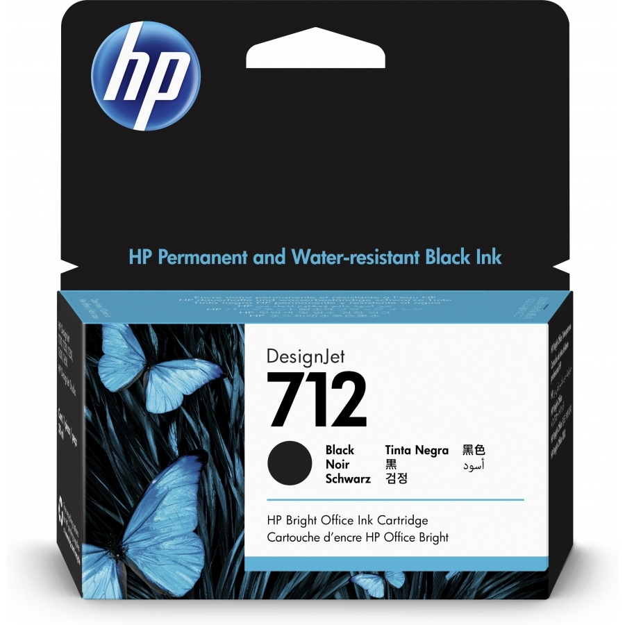 Cartucho De Tinta Hp Designjet 712 Negro, 38 Ml, (3Ed70A)