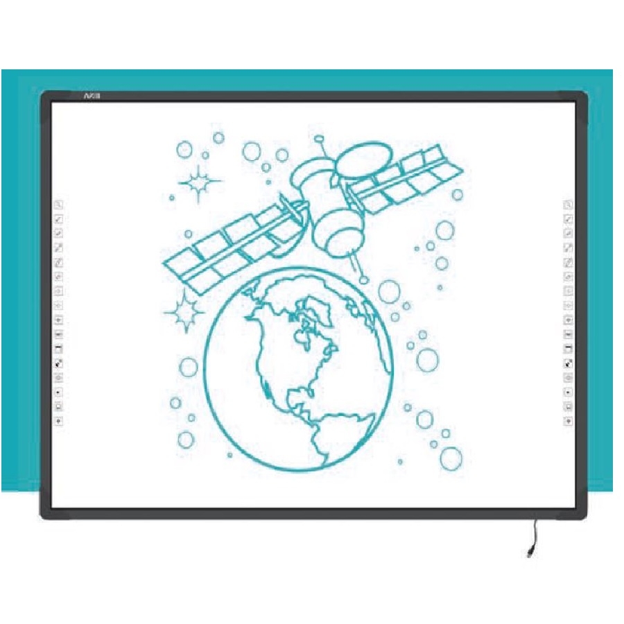 Pizarron Interactivo Multimedia Screens, Pm-87Ir, Touch Infrarroja 20 Toques,  4 Usuarios, Resolucion 32768 X 32768, 87 En Diagonal