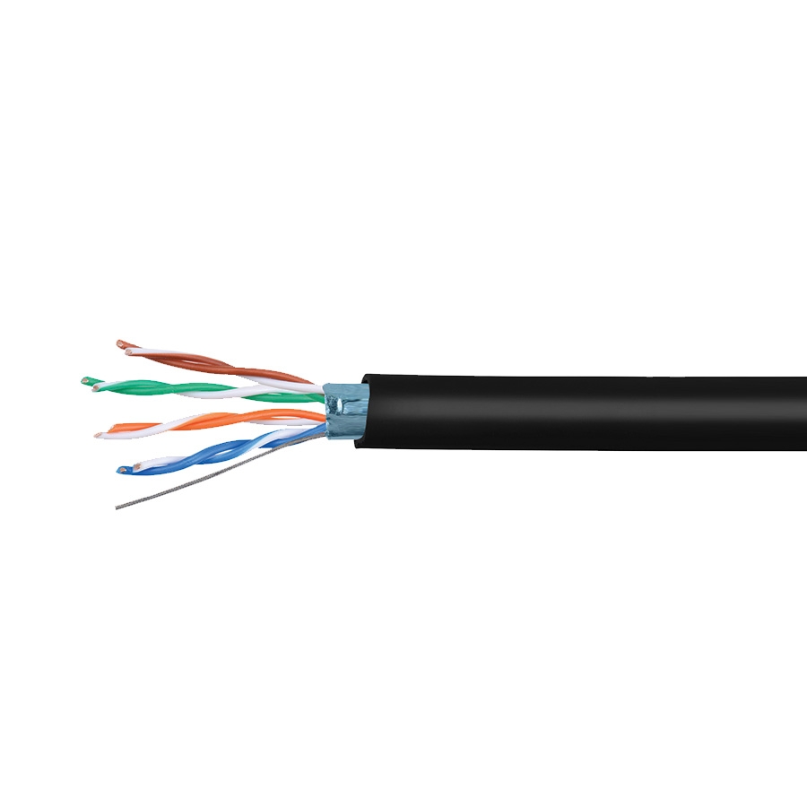 Bobina De Cable Exterior Condumex Cat5E Utp Con Gel 100% Cobre 24 Awg 305 Mts Color Negro