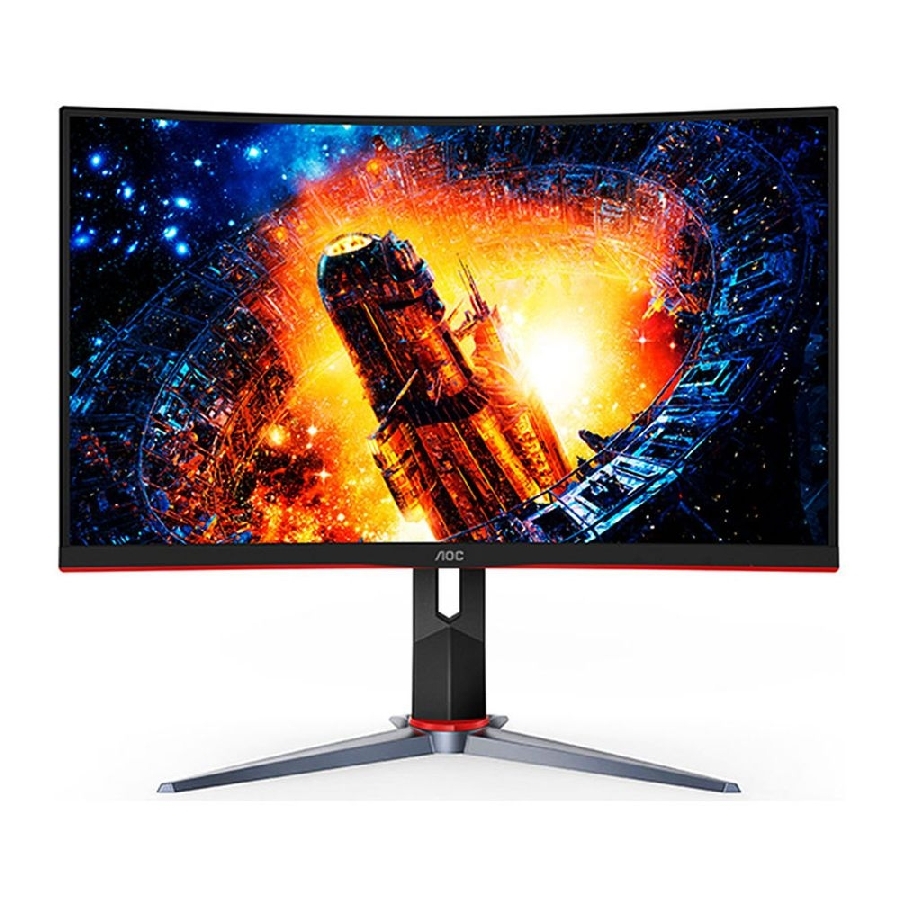 Monitor Gamer Curvo Aoc 27 Panel Va / 165 Hz / Tiempo De Respuesta 1 Ms / Amd Free Sync / Color Negro Y Rojo / 2 Hdmi / Vga / Displayport / Aspecto 16:9 / Resolucion 1920 X 1080 / Brillo 250 Cd/M2