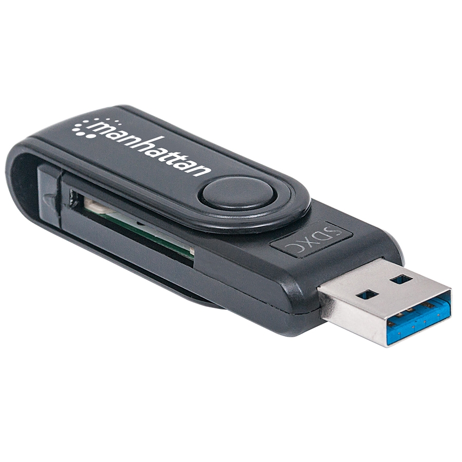 Lector Tarjetas,Manhattan,101981, Usb 3.0, 24 En 1,Grabador Externo De Tarjetas