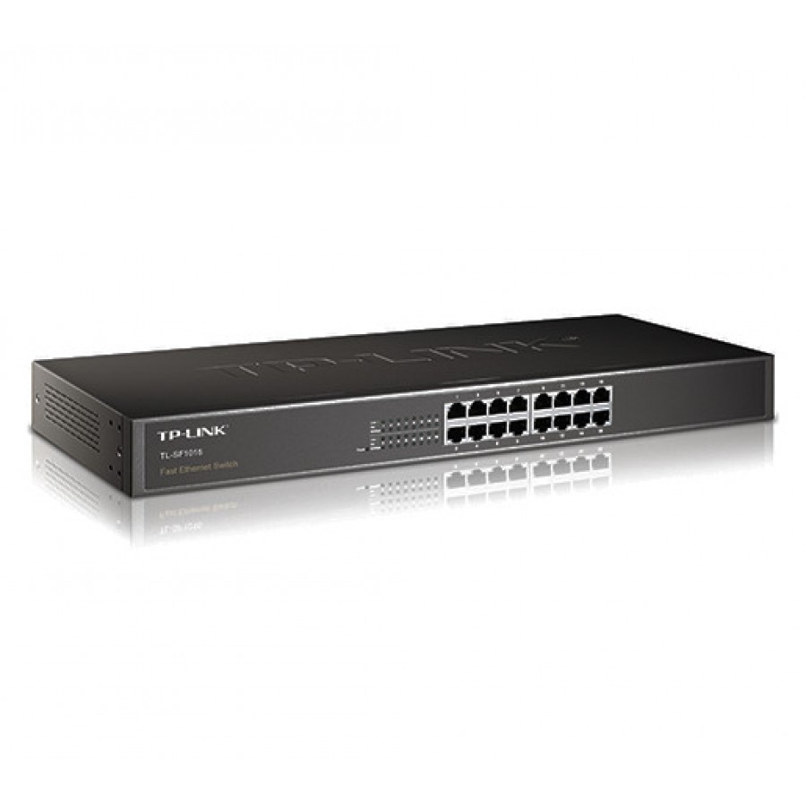 Switch Tp-Link Tl-Sf1016 16 Puertos Rj45 10/100 Mbps No Administrable Para Rack De 19 Pulgadas