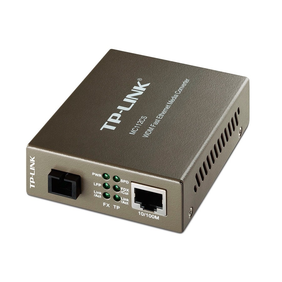 Convertidor De Medios | Tp-Link |  Mc112Cs | Mono Modo Wdm Conector De Fibra Sc A Rj45 10/100Mbps Duplex